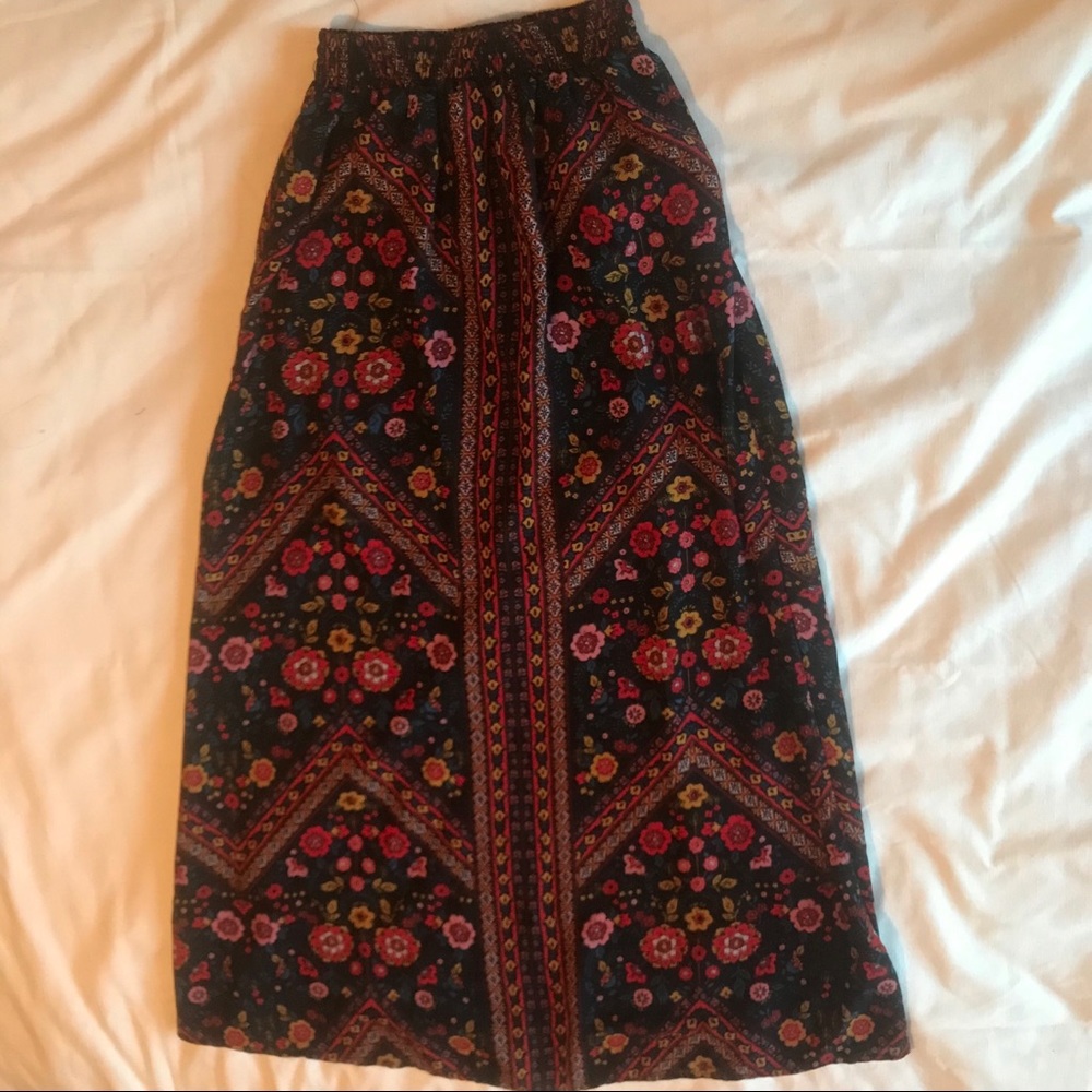 Floral Chiffon maxi skirt